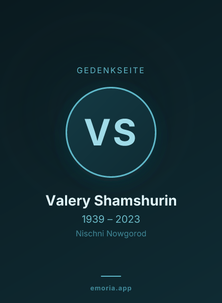 Gedenkportrait von Valery Shamshurin