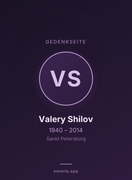 Gedenkportrait von Valery Shilov