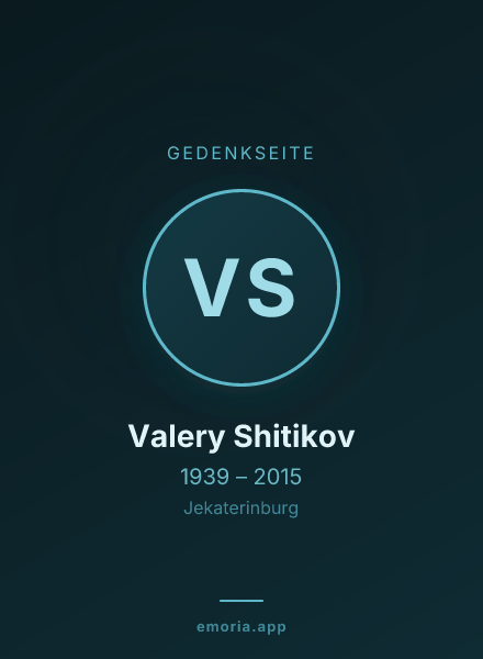 Gedenkportrait von Valery Shitikov