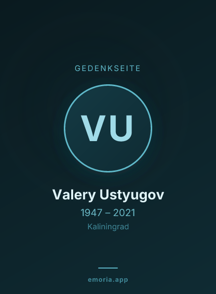 Gedenkportrait von Valery Ustyugov