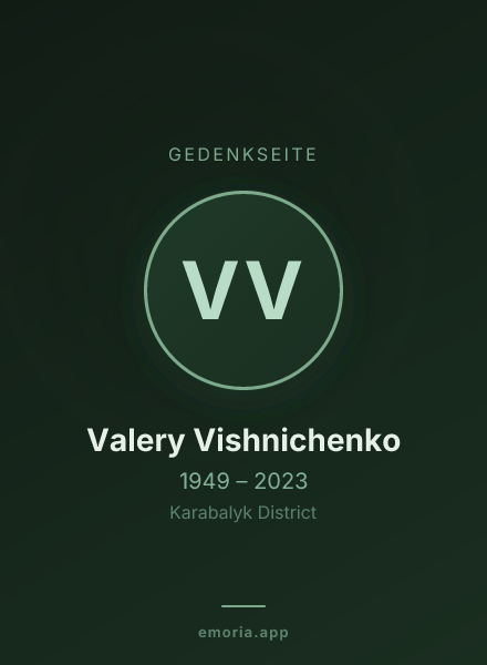 Gedenkportrait von Valery Vishnichenko