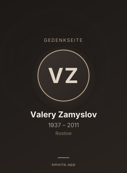 Gedenkportrait von Valery Zamyslov
