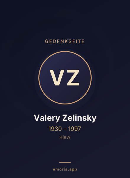 Gedenkportrait von Valery Zelinsky