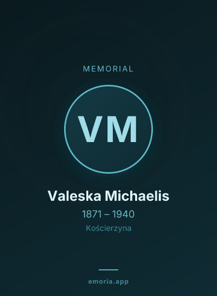 Memorial portrait of Valeska Michaelis