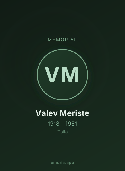 Memorial portrait of Valev Meriste