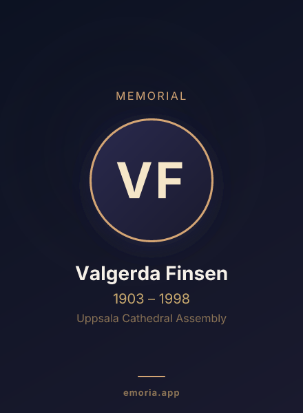 Memorial portrait of Valgerda Finsen