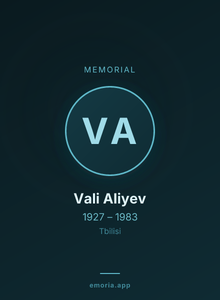 Memorial portrait of Vali Aliyev