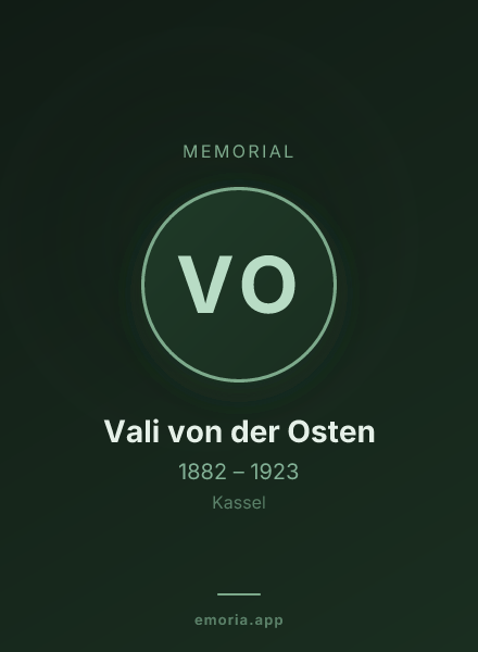Memorial portrait of Vali von der Osten