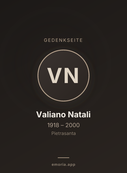 Gedenkportrait von Valiano Natali