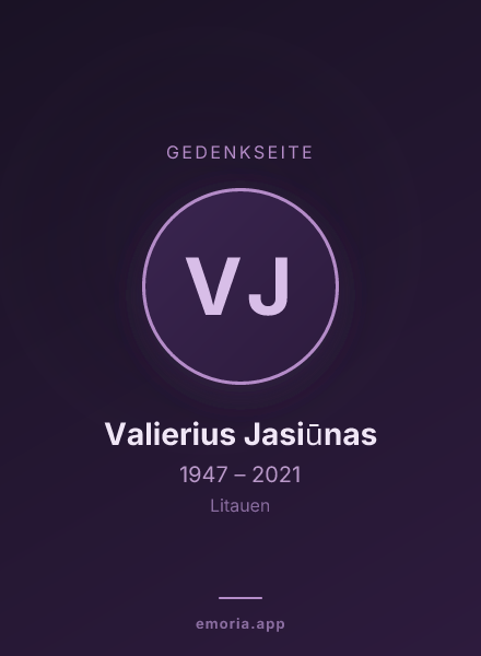 Gedenkportrait von Valierius Jasiūnas