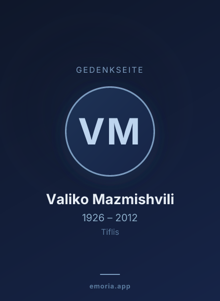Gedenkportrait von Valiko Mazmishvili