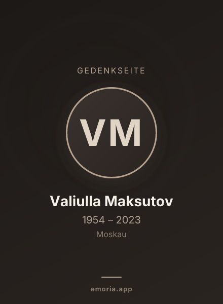Gedenkportrait von Valiulla Maksutov