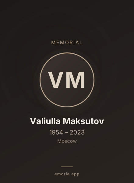 Memorial portrait of Valiulla Maksutov