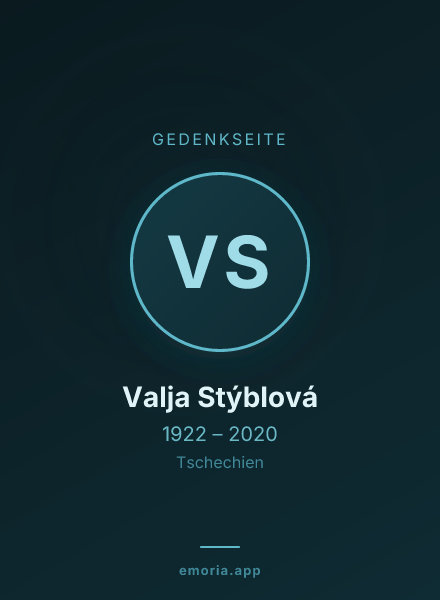 Gedenkportrait von Valja Stýblová