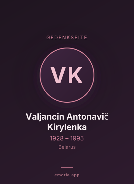 Gedenkportrait von Valjancin Antonavič Kirylenka
