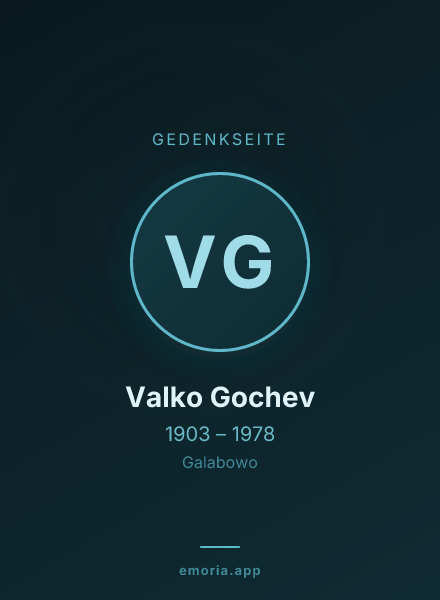 Gedenkportrait von Valko Gochev