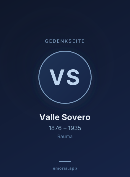 Gedenkportrait von Valle Sovero