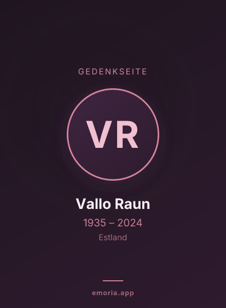 Gedenkportrait von Vallo Raun