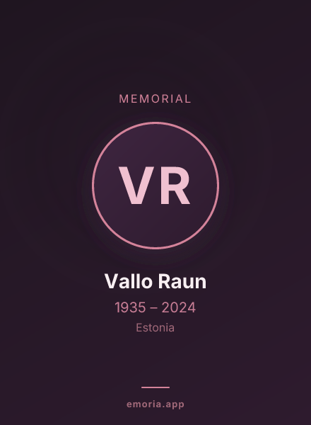 Memorial portrait of Vallo Raun