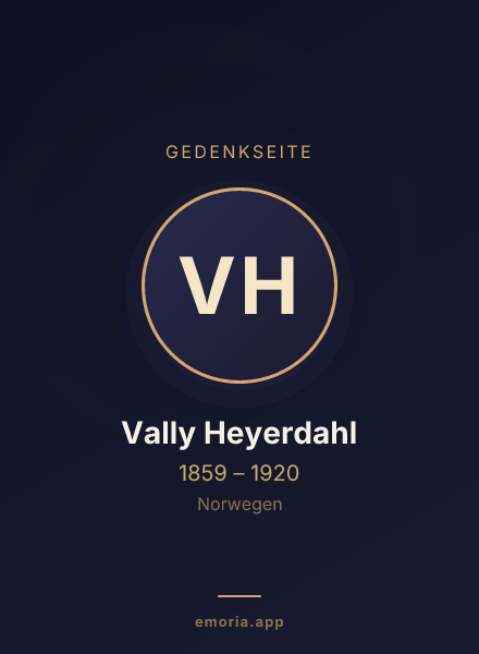 Gedenkportrait von Vally Heyerdahl