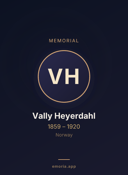 Memorial portrait of Vally Heyerdahl