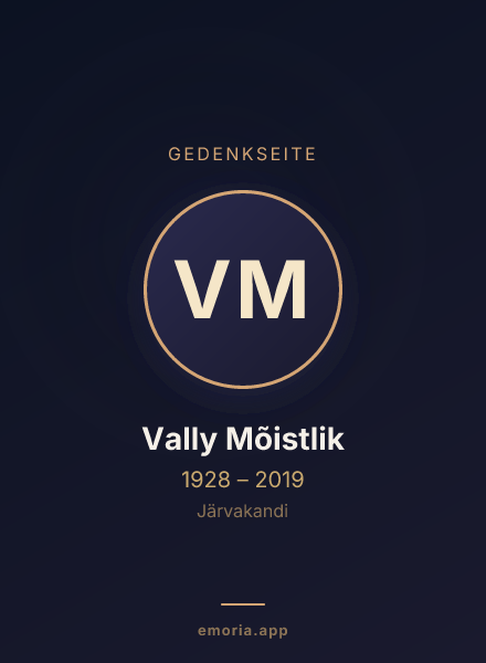 Gedenkportrait von Vally Mõistlik