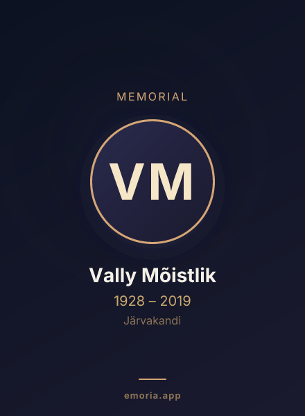 Memorial portrait of Vally Mõistlik