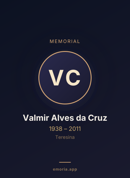 Memorial portrait of Valmir Alves da Cruz