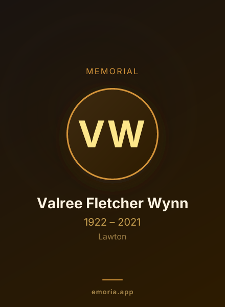 Memorial portrait of Valree Fletcher Wynn