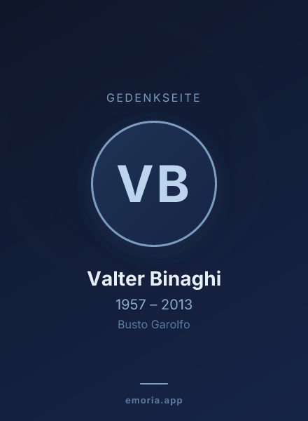 Gedenkportrait von Valter Binaghi
