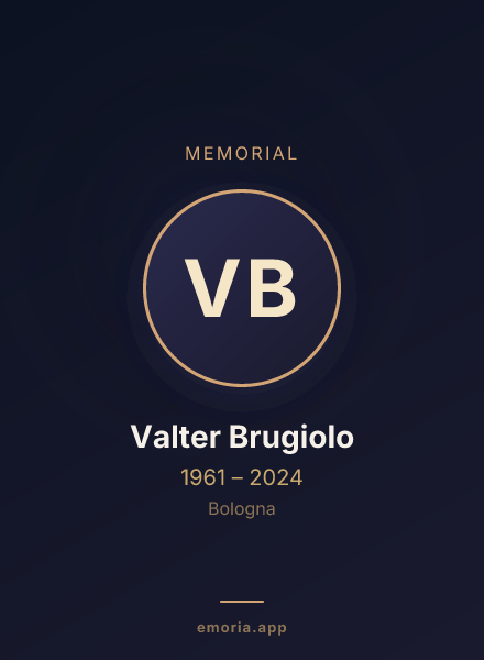 Memorial portrait of Valter Brugiolo