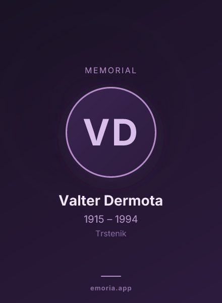 Memorial portrait of Valter Dermota