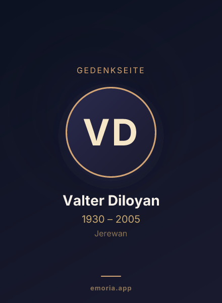 Gedenkportrait von Valter Diloyan