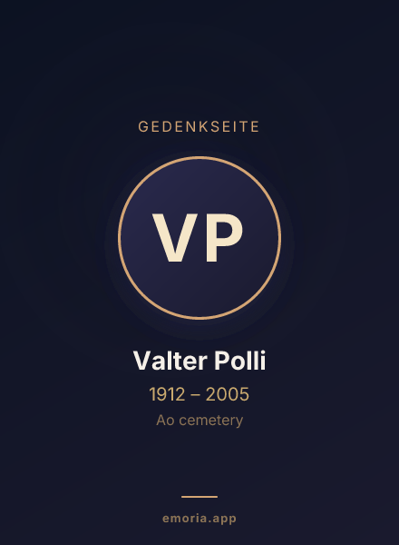 Gedenkportrait von Valter Polli