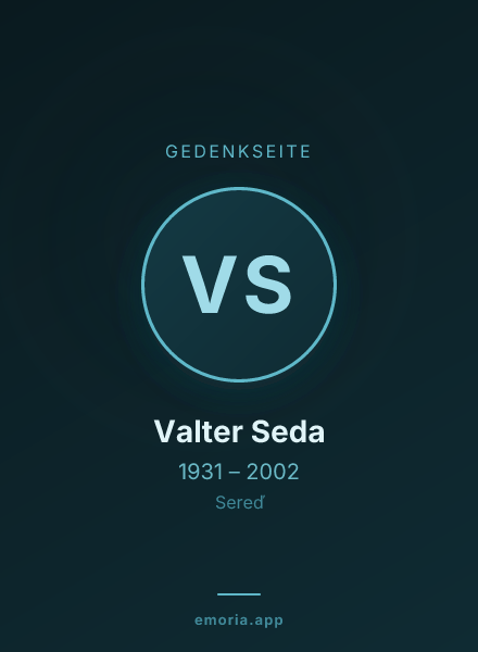 Gedenkportrait von Valter Seda