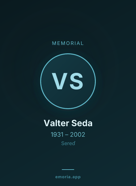 Memorial portrait of Valter Seda