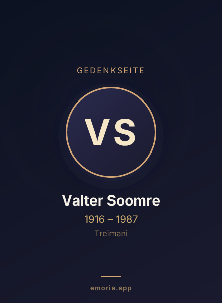 Gedenkportrait von Valter Soomre