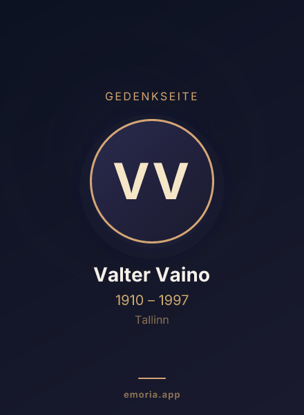 Gedenkportrait von Valter Vaino
