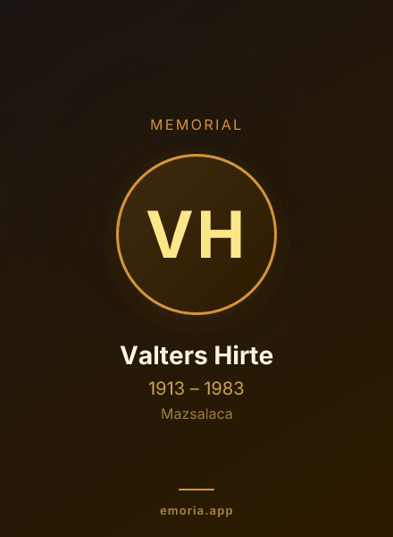 Memorial portrait of Valters Hirte