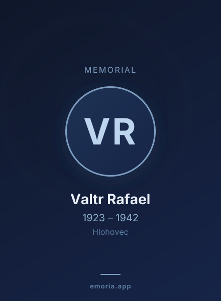 Memorial portrait of Valtr Rafael
