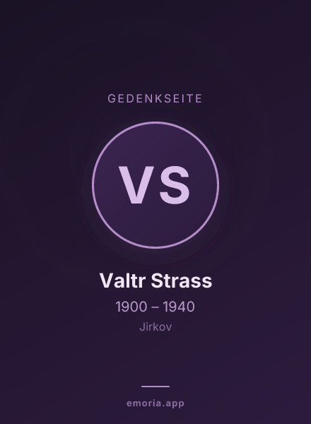 Gedenkportrait von Valtr Strass