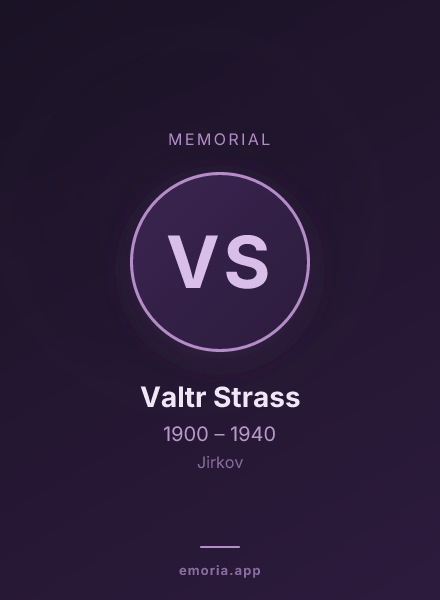 Memorial portrait of Valtr Strass