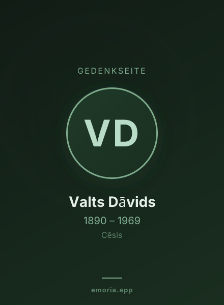 Gedenkportrait von Valts Dāvids