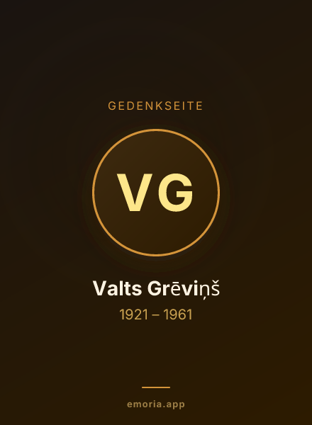 Gedenkportrait von Valts Grēviņš