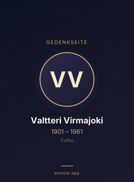 Gedenkportrait von Valtteri Virmajoki