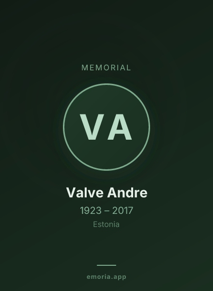 Memorial portrait of Valve Andre