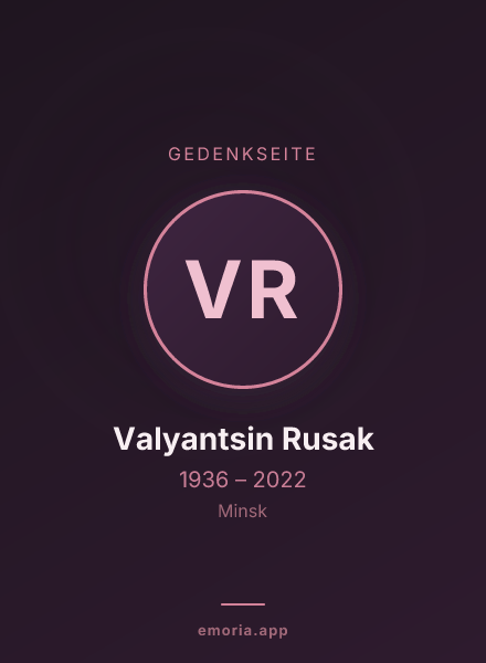 Gedenkportrait von Valyantsin Rusak