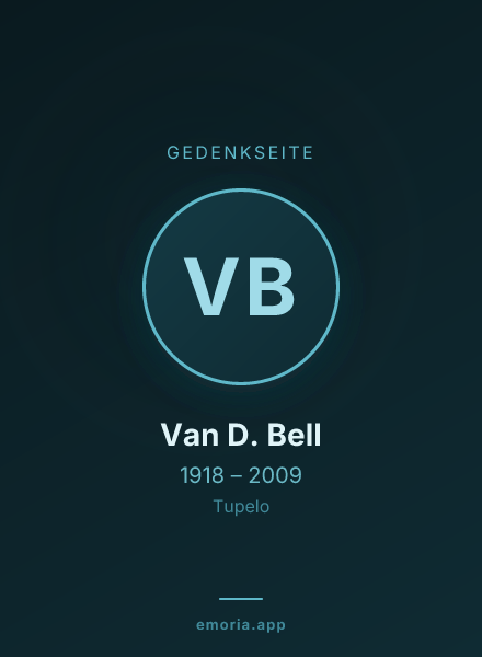 Gedenkportrait von Van D. Bell