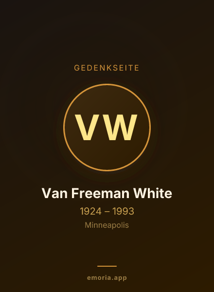 Gedenkportrait von Van Freeman White