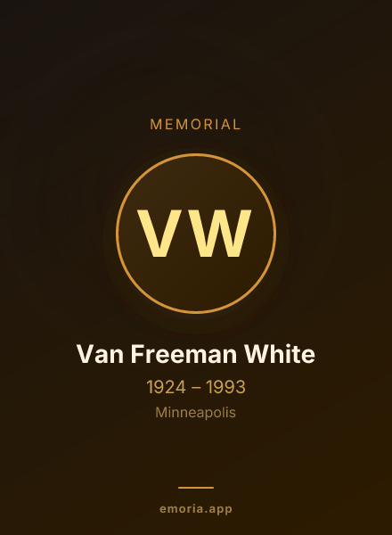 Memorial portrait of Van Freeman White